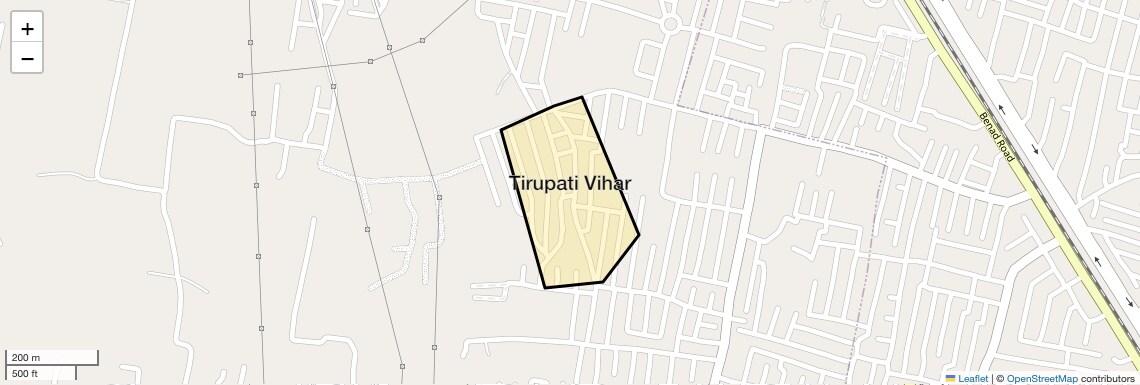 Location Map of Tirupati Vihar, Jaipur