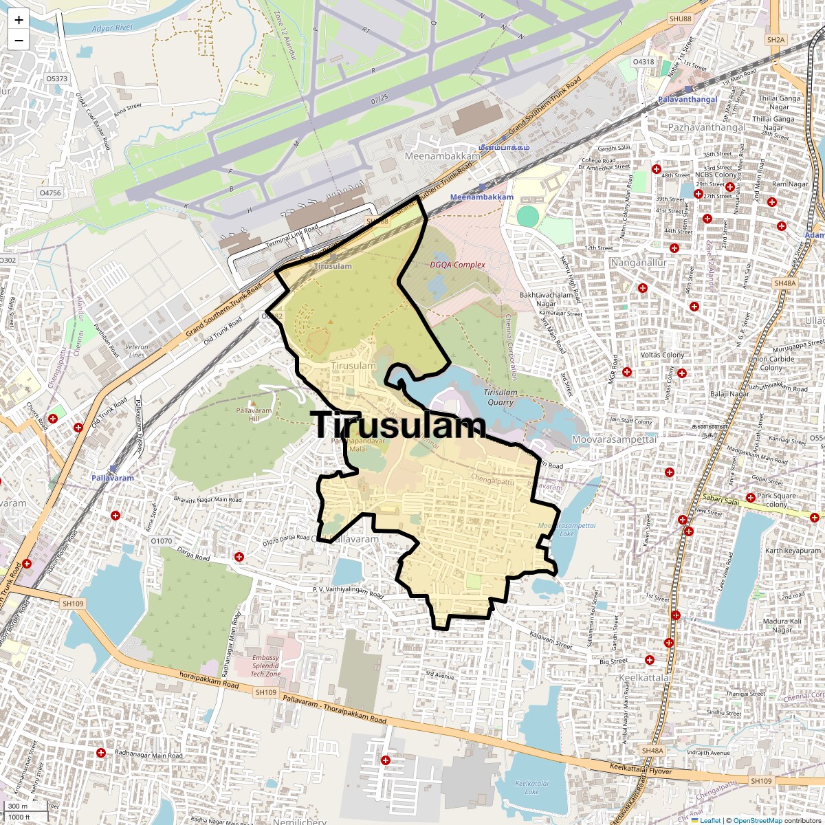 Check Time Travel of Tirusulam, Chennai