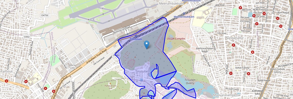 Location Map of Tirusulam, Chennai
