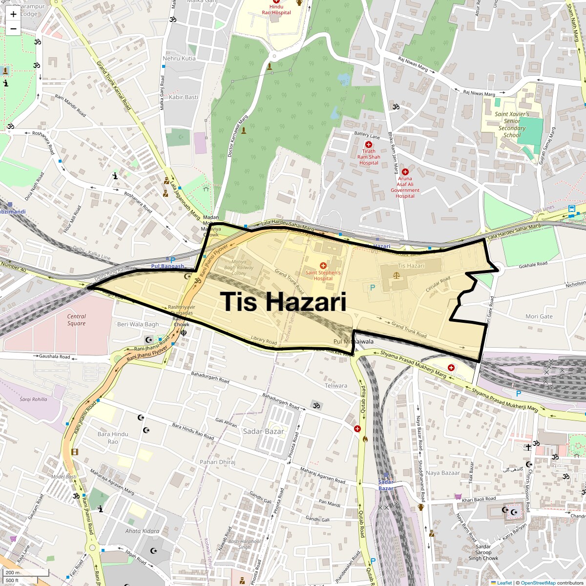 Check Time Travel of Tis Hazari, Delhi