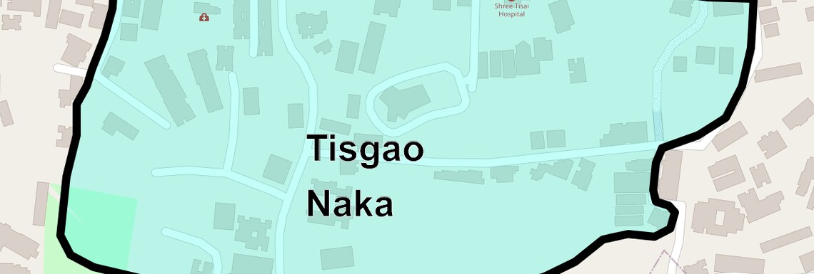 Location Map of Tisgao Naka, Thane
