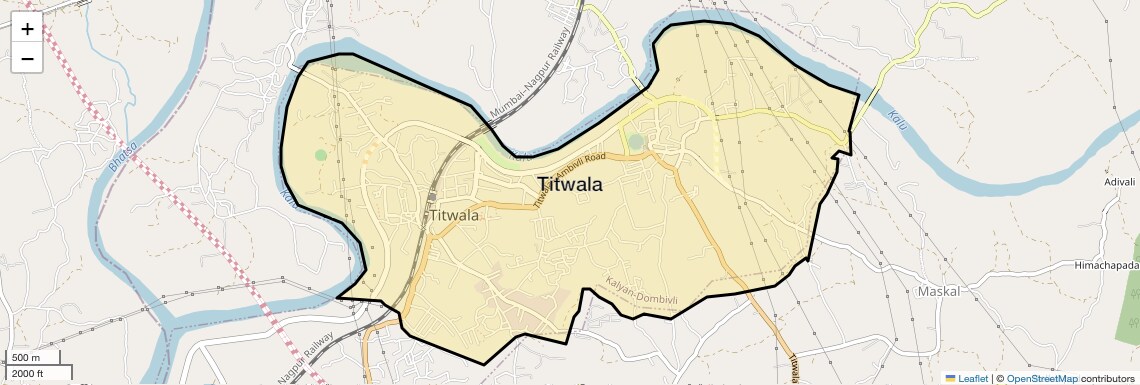 Location Map of Titwala, Thane