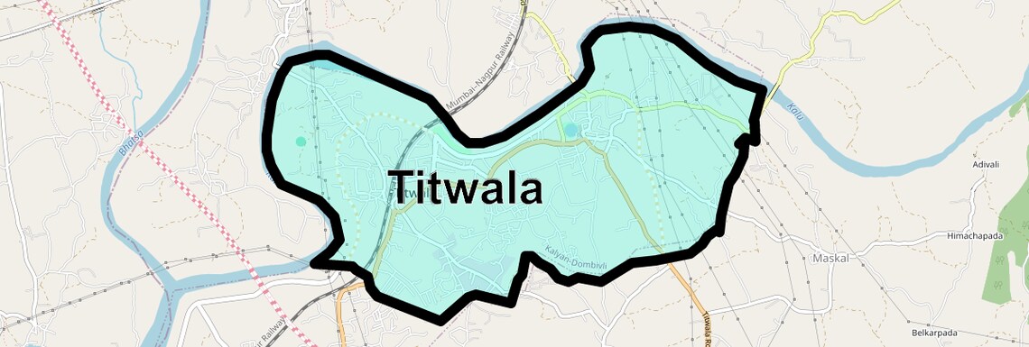 Location Map of Titwala, Thane
