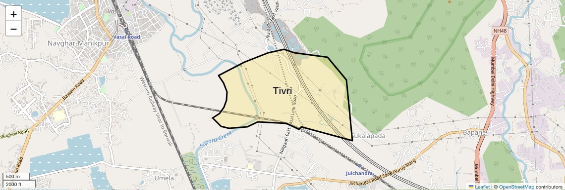 Location Map of Tivri, Palghar