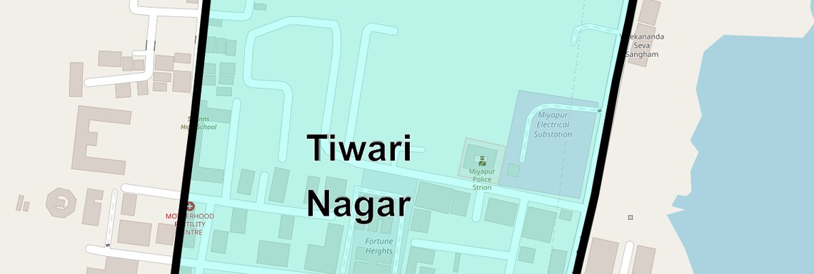 Location Map of Tiwari Nagar, Hyderabad