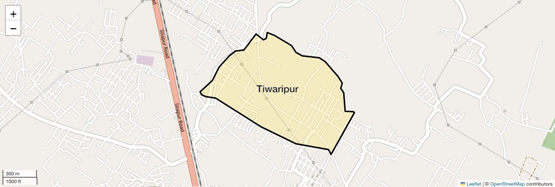 Location Map of Tiwaripur, Lucknow