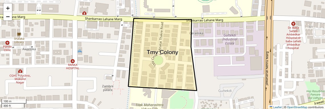 Location Map of Tmv Colony, Pune