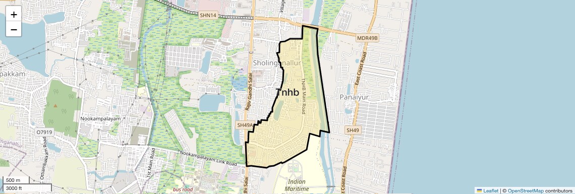 Location Map of Tnhb, Chennai