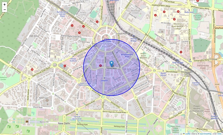 Location Map of Tolstoy Marg