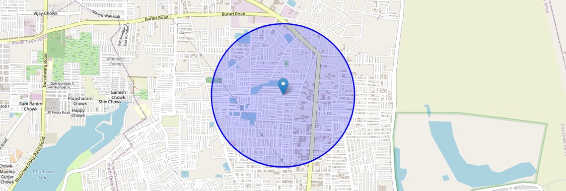 Location Map of Tomar Colony, Delhi