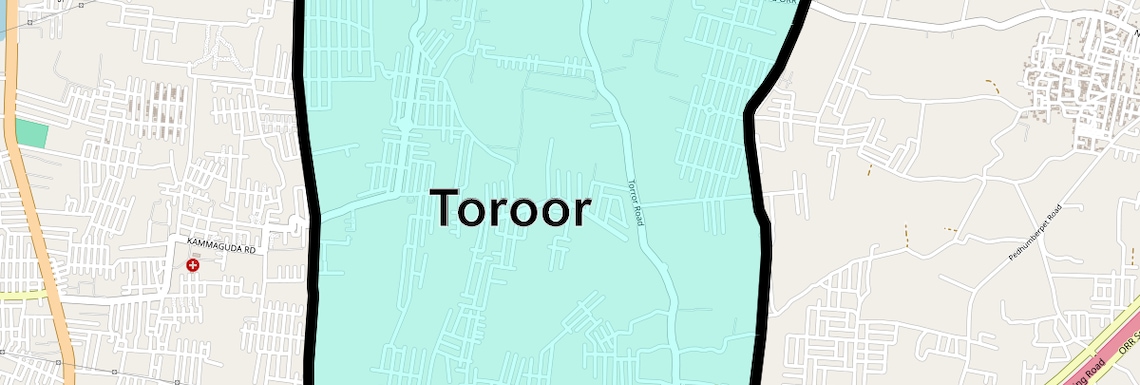 Location Map of Toroor, Hyderabad