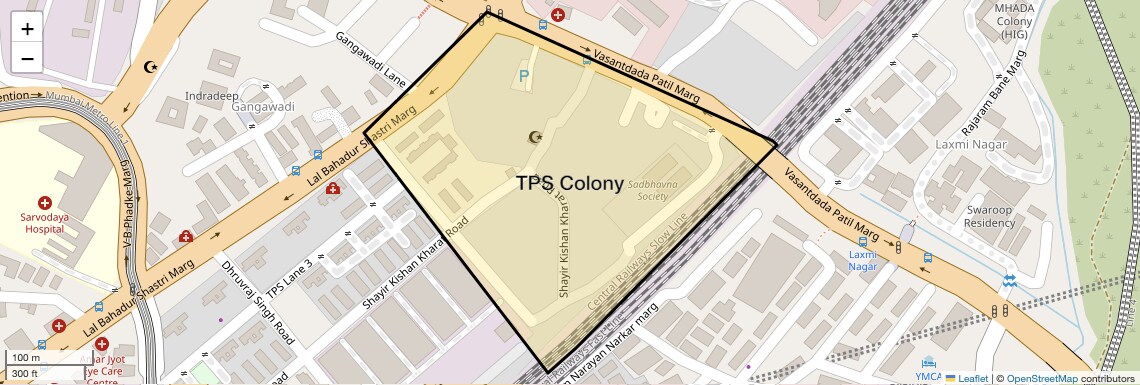 Location Map of TPS Colony, Mumbai