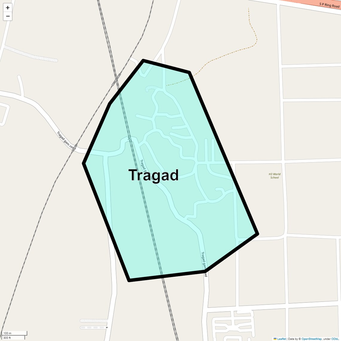 Location Map of Tragad, Ahmedabad
