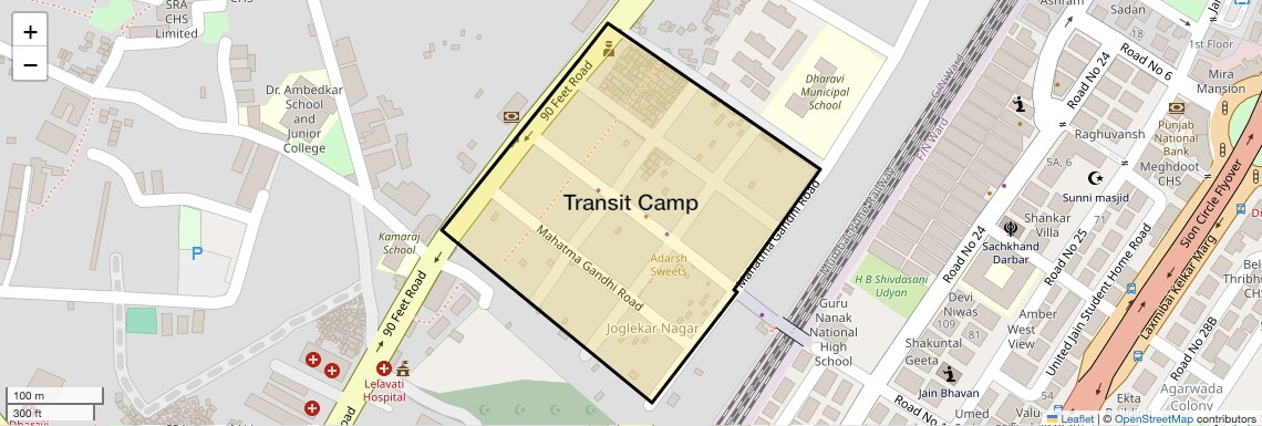Location Map of Transit Camp, Mumbai