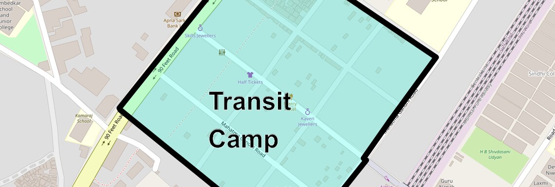 Location Map of Transit Camp, Mumbai