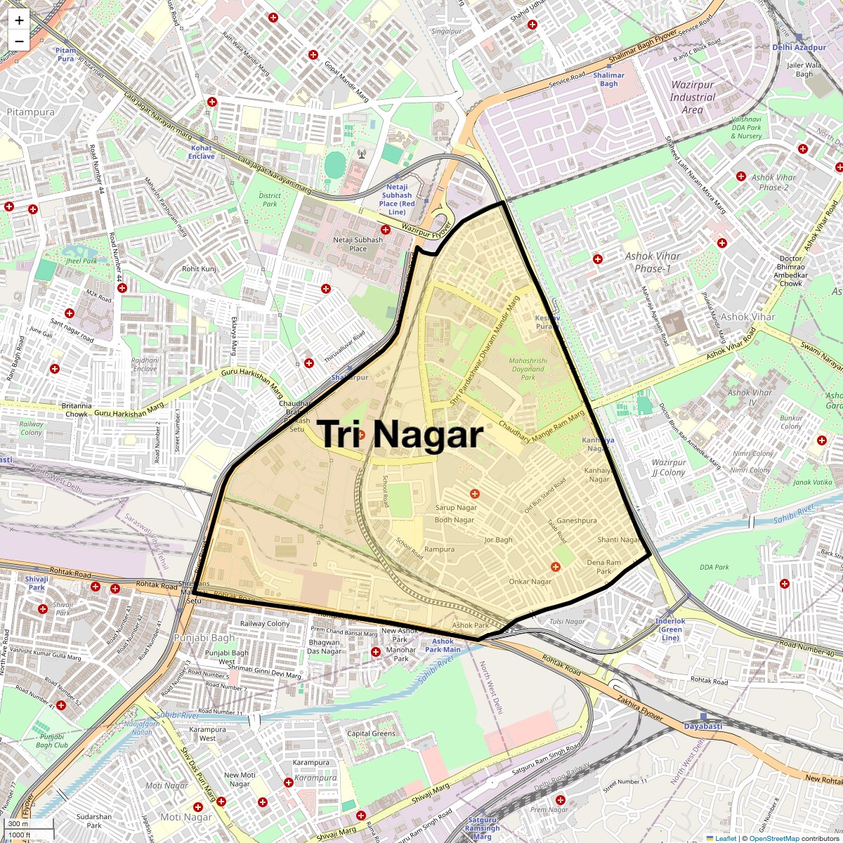 Check Time Travel of Tri Nagar, Delhi