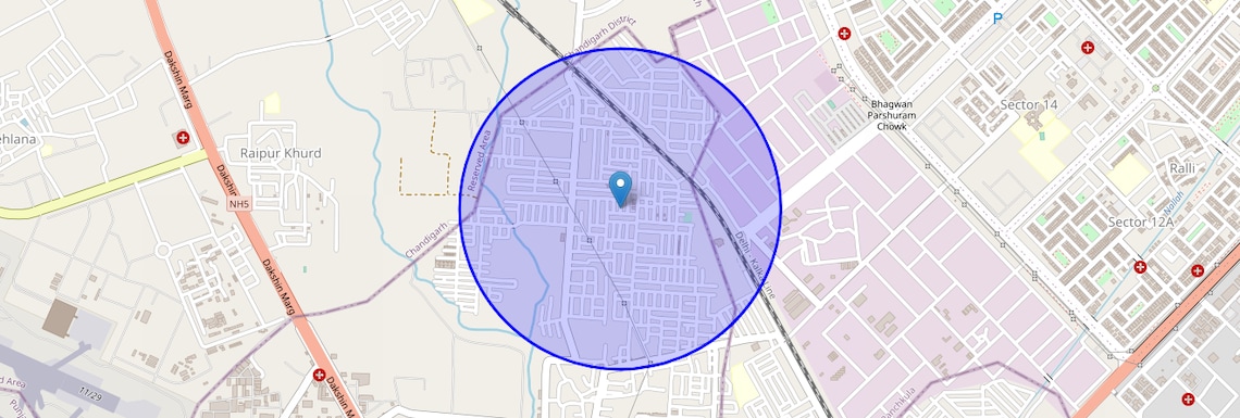 Location Map of Tribune Colony, Chandigarh