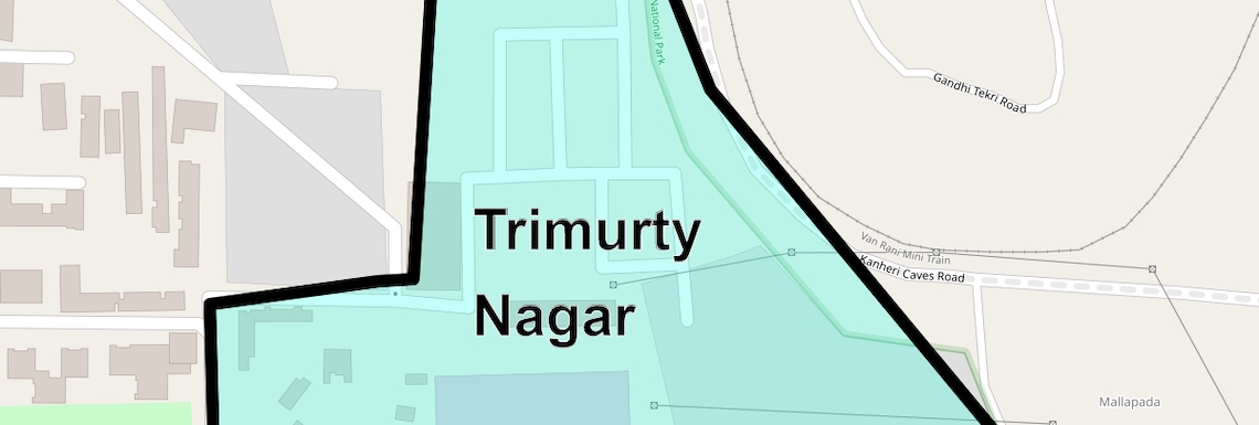 Location Map of Trimurty Nagar, Mumbai