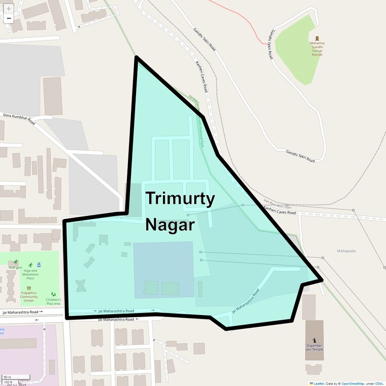 Location Map of Trimurty Nagar