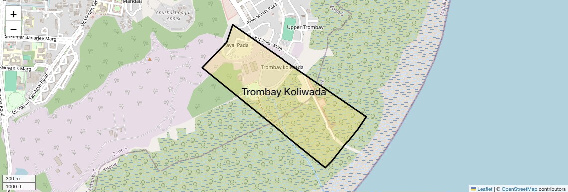 Location Map of Trombay Koliwada, Mumbai