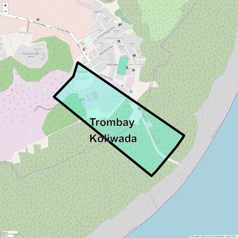 Location Map of Trombay Koliwada