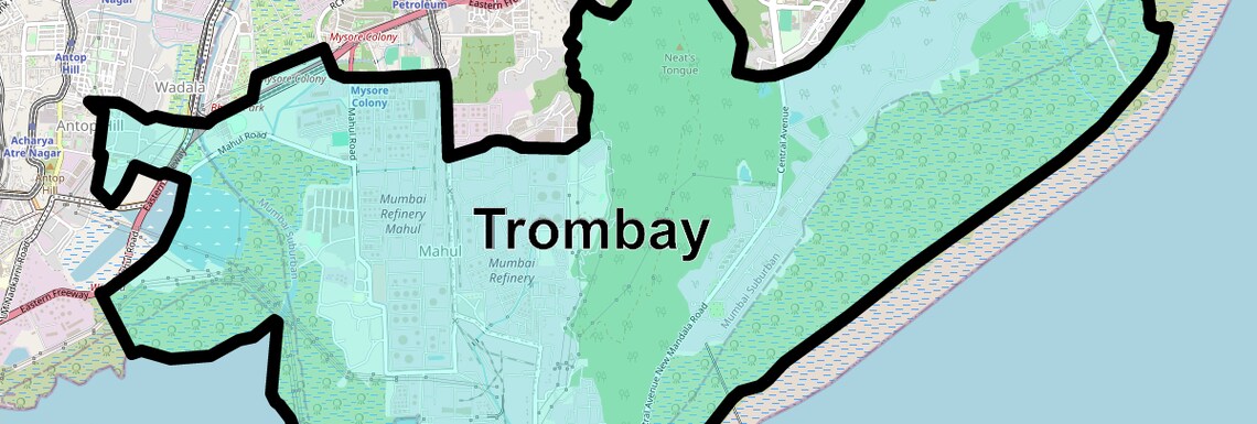 Location Map of Trombay, Mumbai