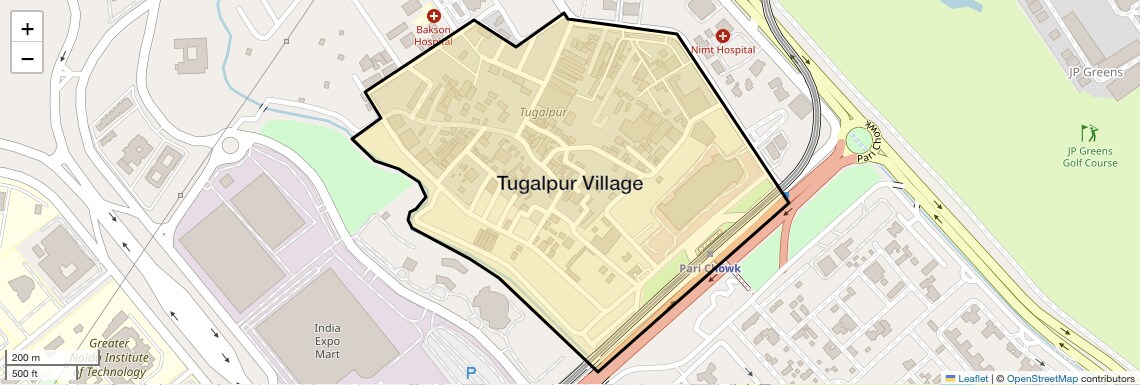 Location Map of Tugalpur Village, Greater Noida