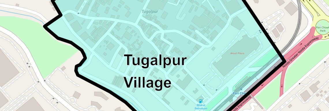 Location Map of Tugalpur Village, Greater Noida