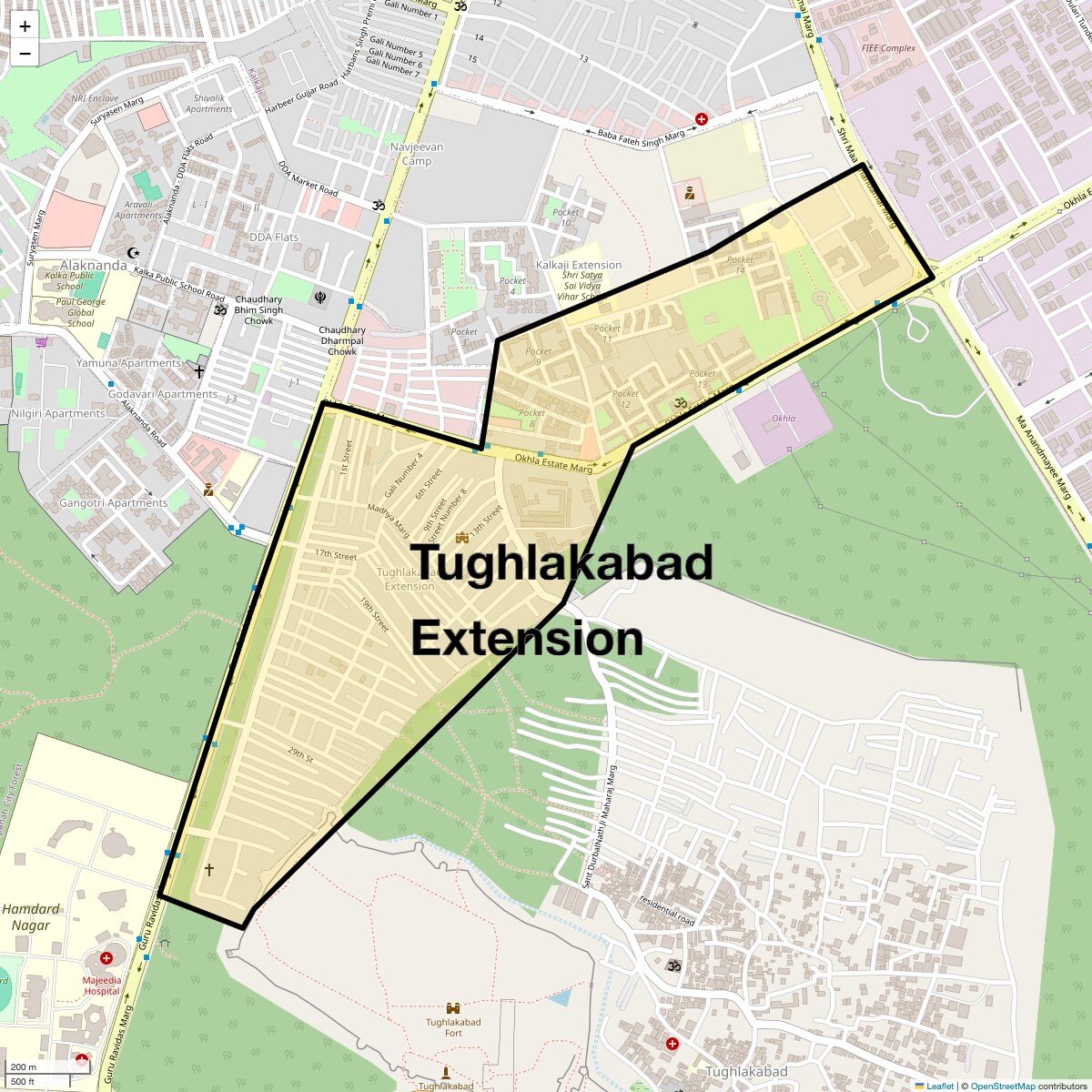Check Time Travel of Tughlakabad Extension, Delhi