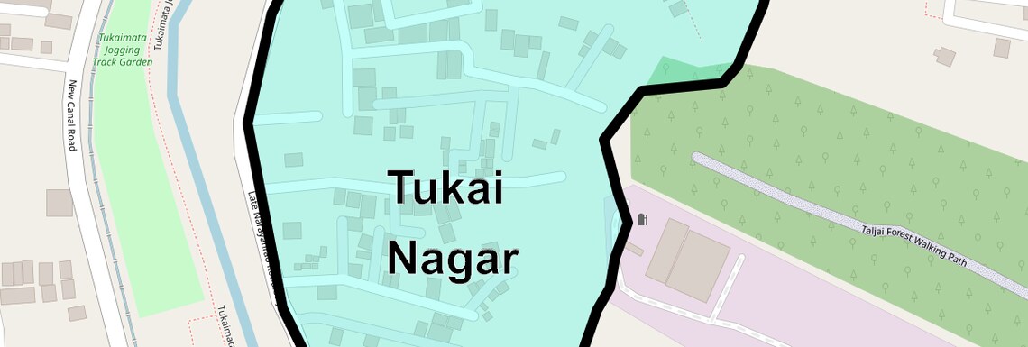 Location Map of Tukai Nagar, Pune