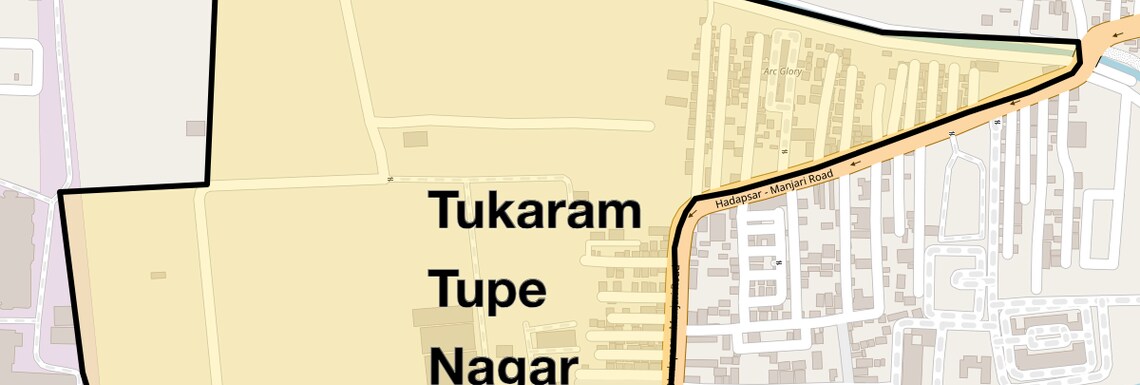 Location Map of Tukaram Tupe Nagar, Pune