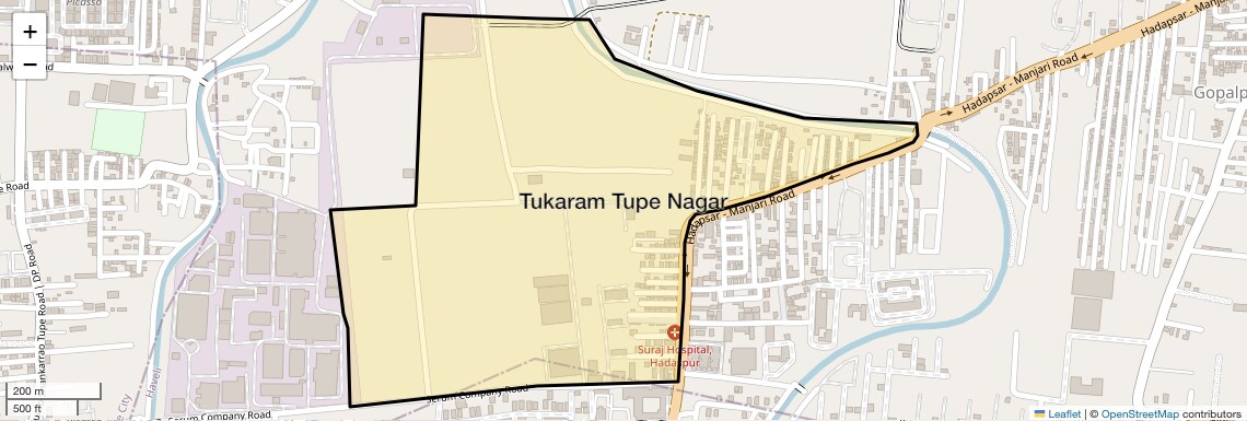 Location Map of Tukaram Tupe Nagar, Pune