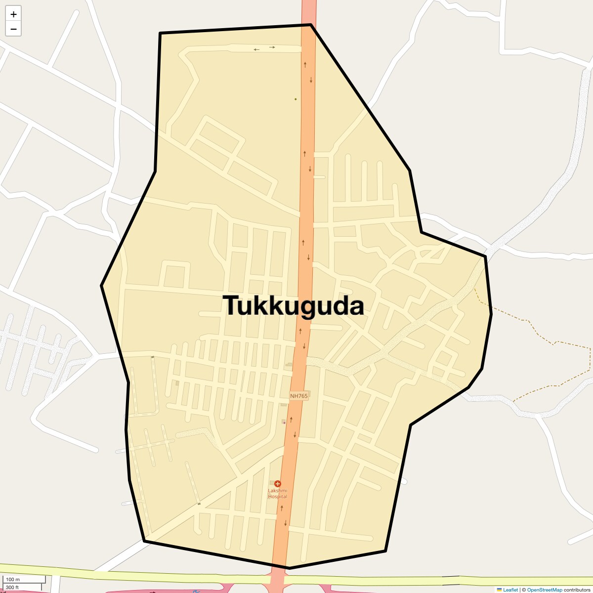 Location Map of Tukkuguda, Hyderabad