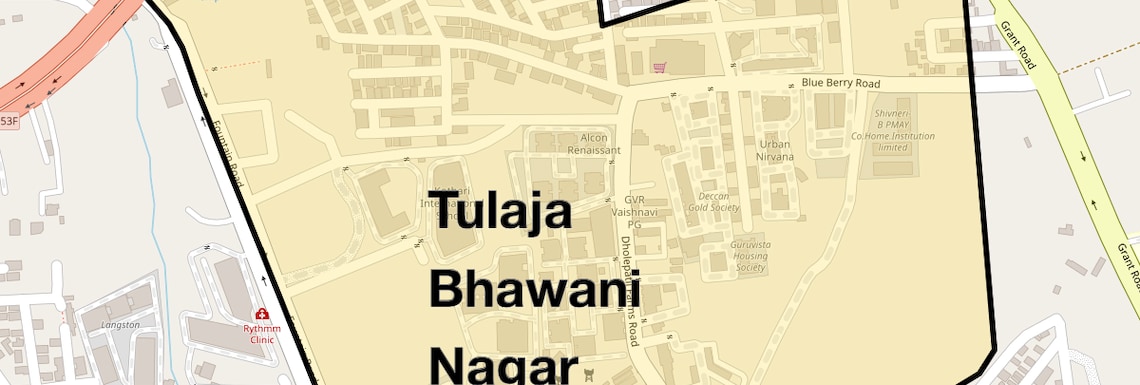 Location Map of Tulaja Bhawani Nagar, Pune