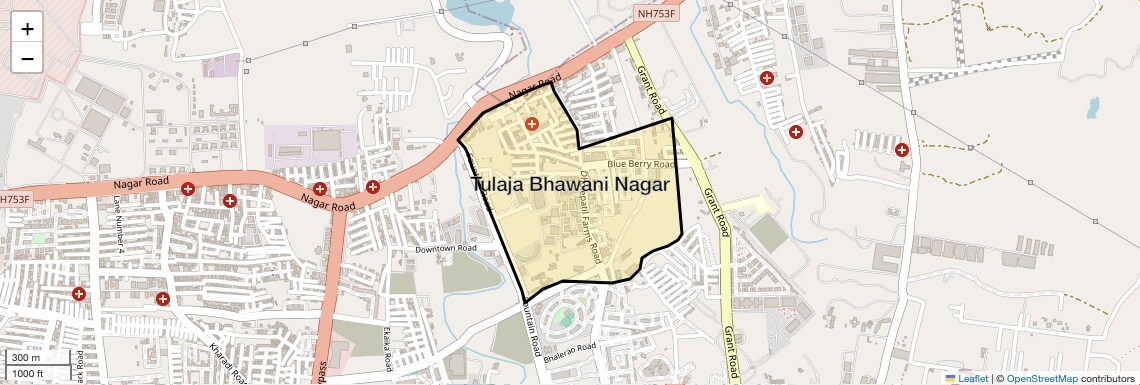 Location Map of Tulaja Bhawani Nagar, Pune