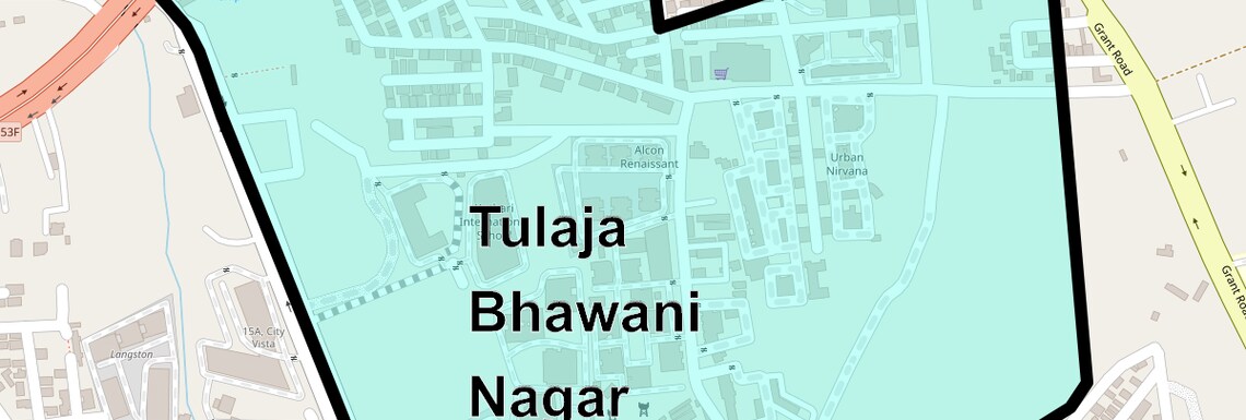 Location Map of Tulaja Bhawani Nagar, Pune
