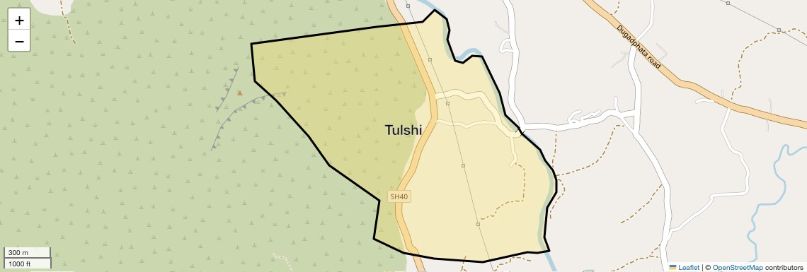 Location Map of Tulshi, Thane