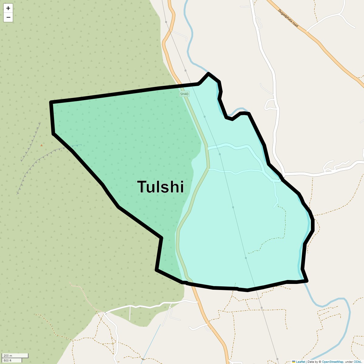 Location Map of Tulshi, Thane