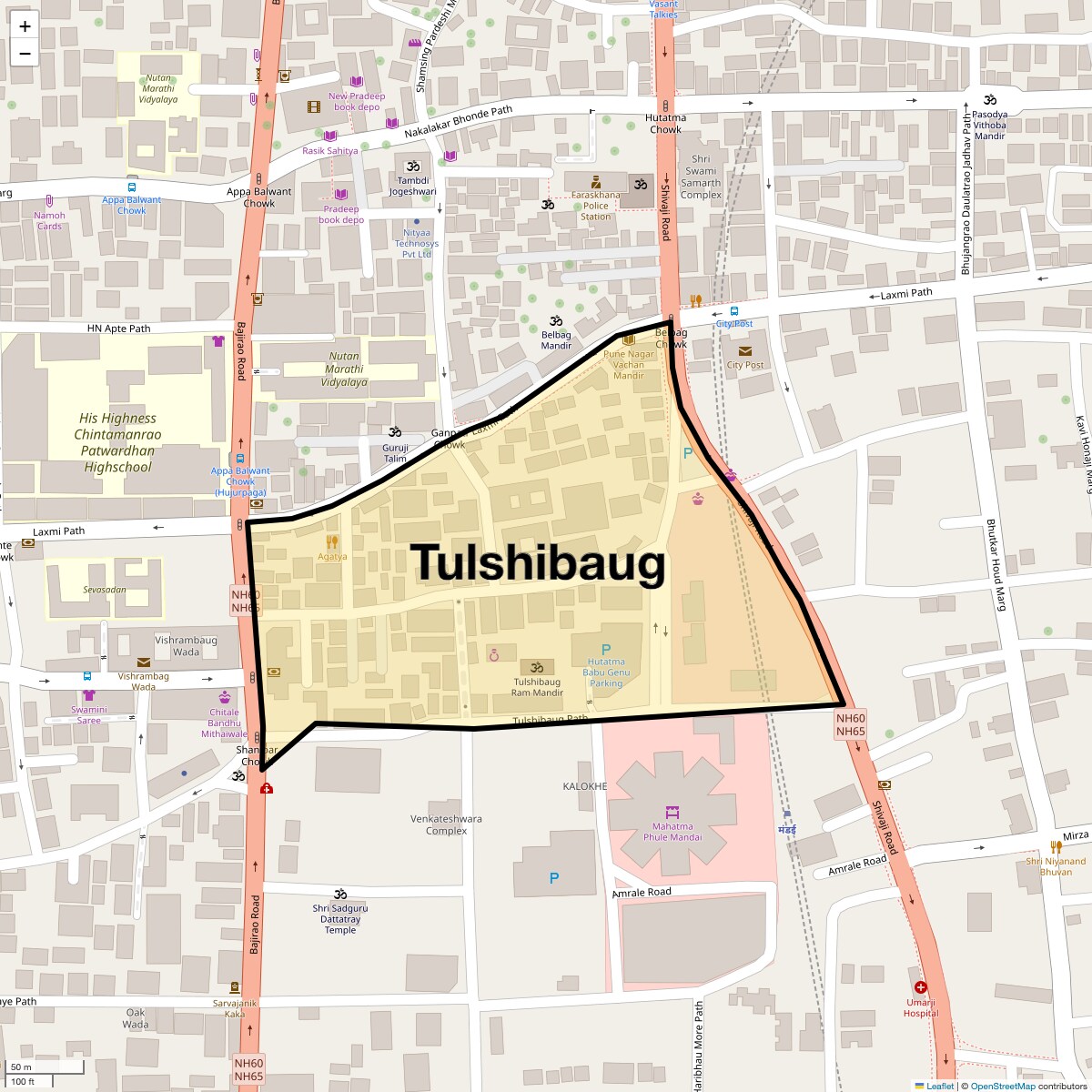 Tulshibaug Map