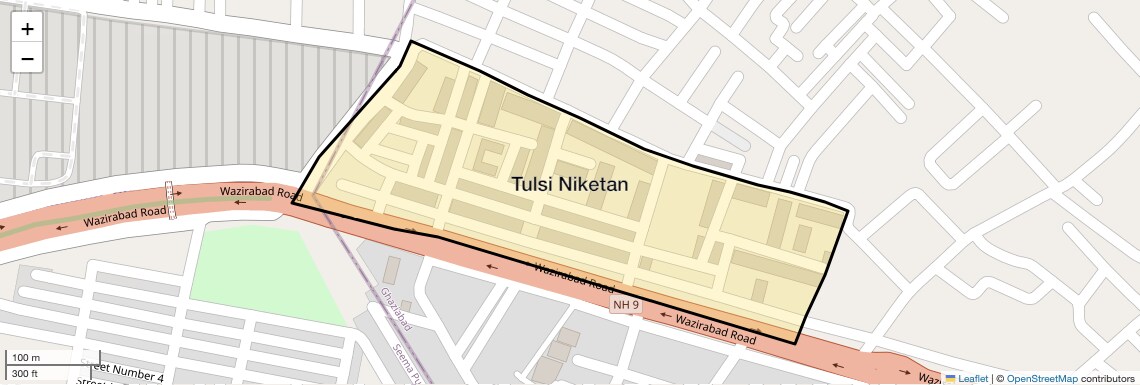 Location Map of Tulsi Niketan, Ghaziabad