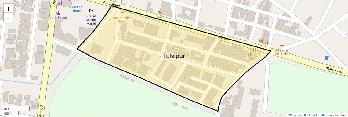 Location Map of Tulsipur, Allahabad