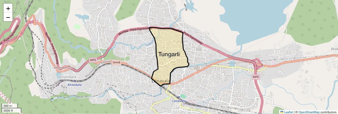 Location Map of Tungarli, Pune