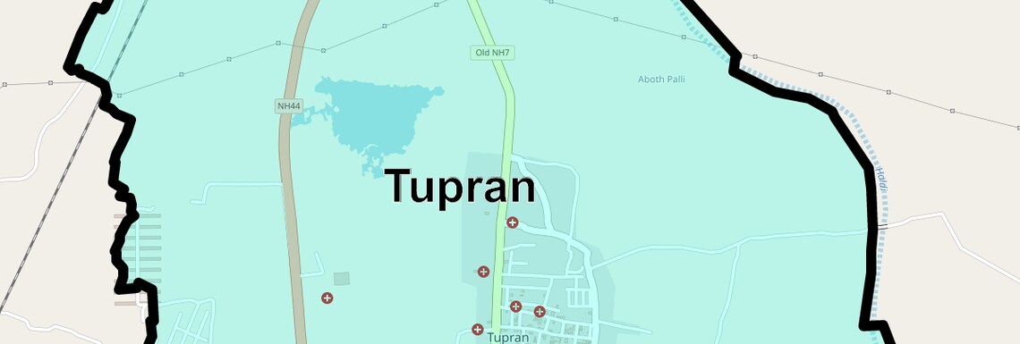 Location Map of Tupran, Hyderabad