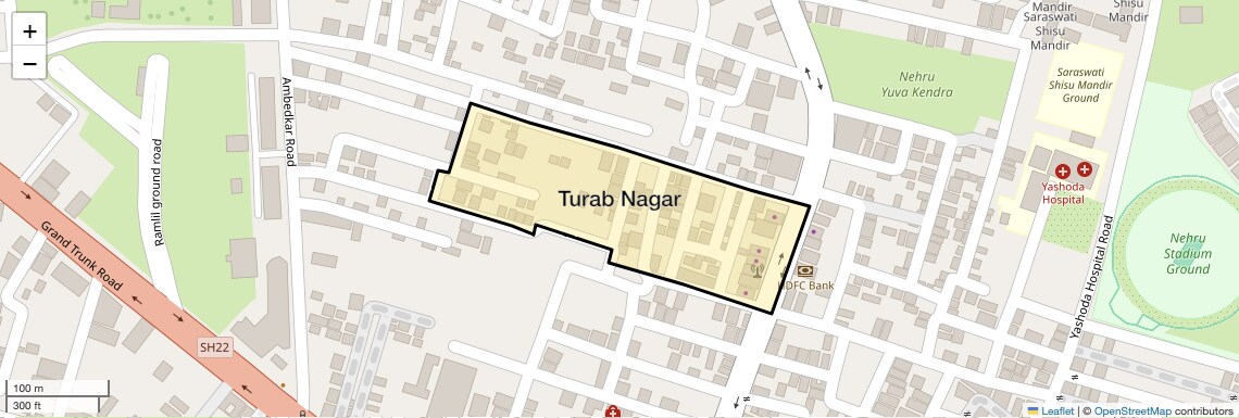 Location Map of Turab Nagar, Ghaziabad