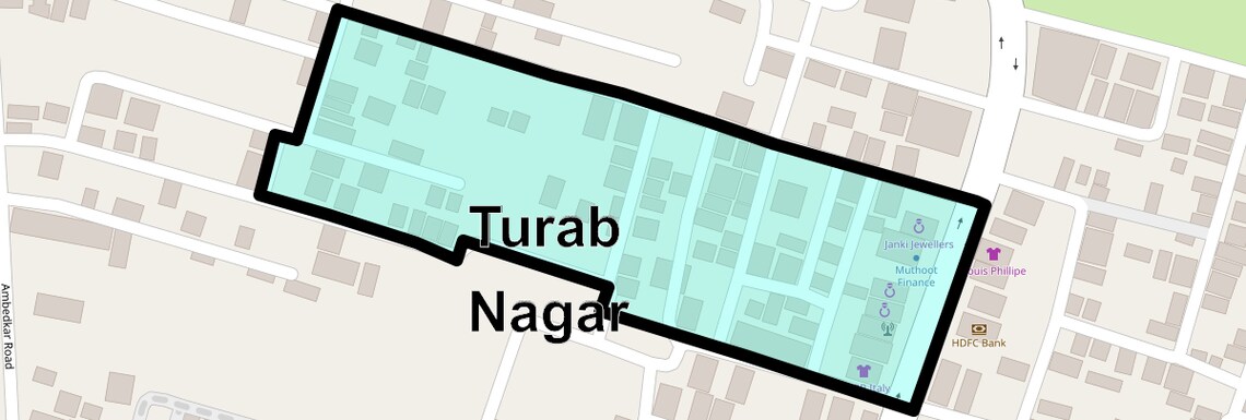 Location Map of Turab Nagar, Ghaziabad