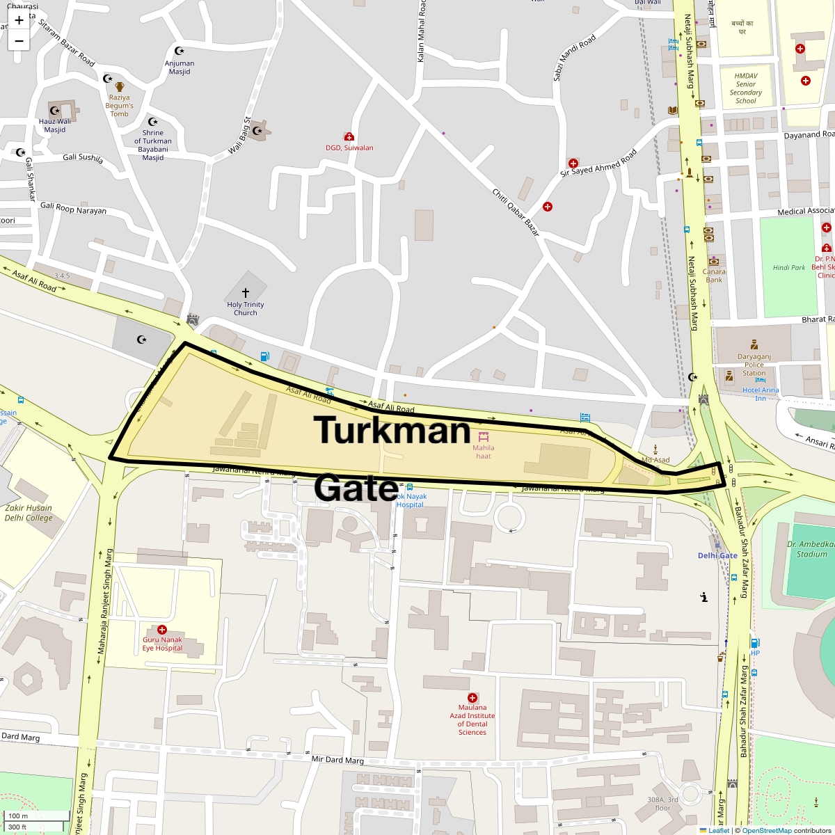 Check Time Travel of Turkman Gate, Delhi