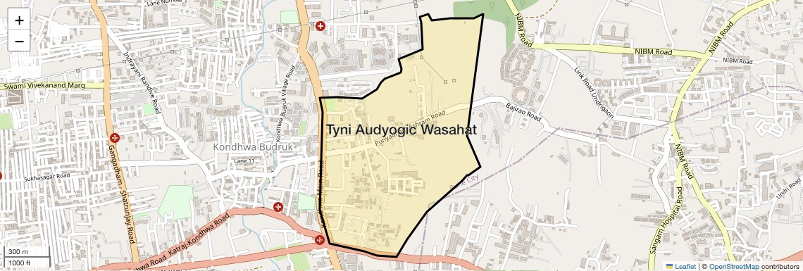Location Map of Tyni Audyogic Wasahat, Pune