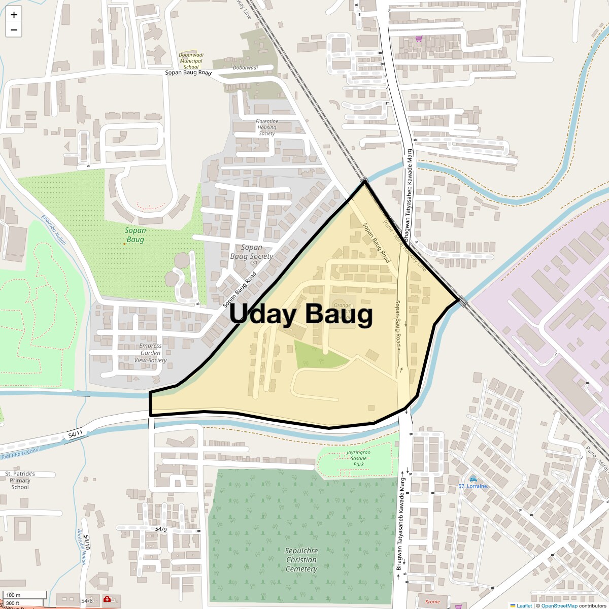 Uday Baug Map