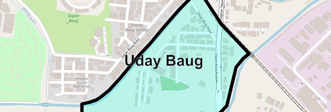Location Map of Uday Baug, Pune