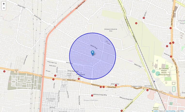 Location Map of Udyog Nagar
